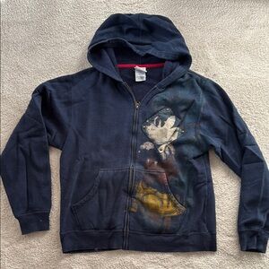 Worn Once! Navy Blue Mickey Hoodie! - Small